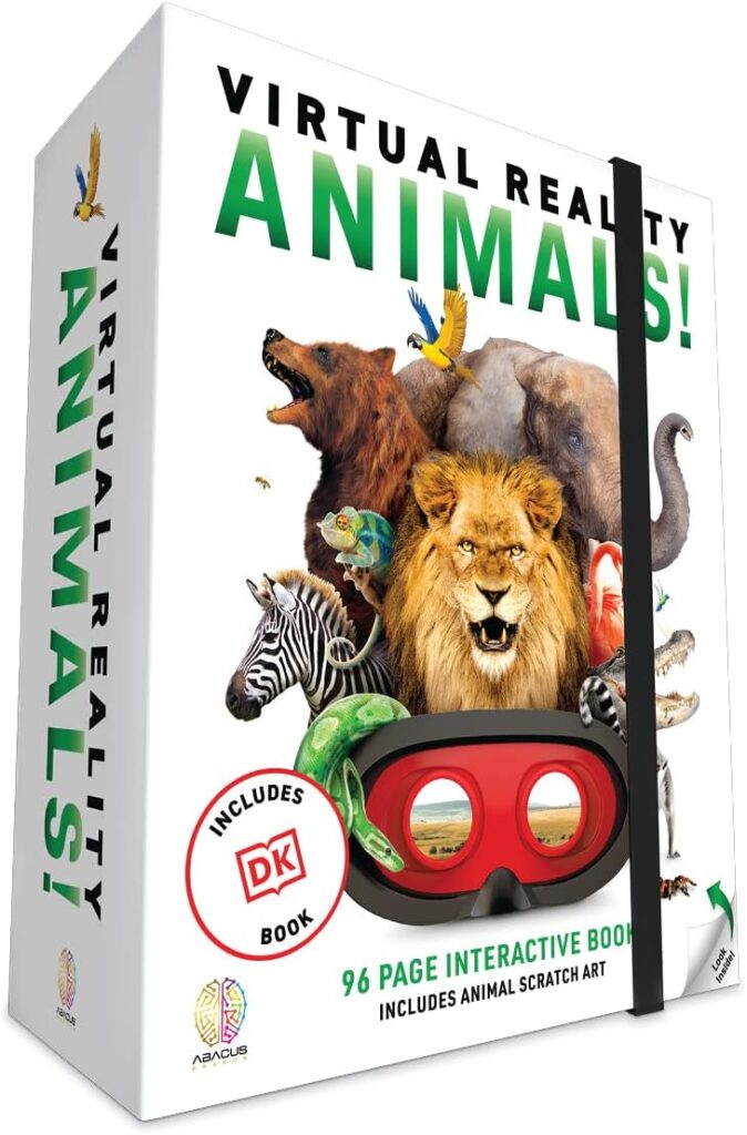 Abacus Brands Virtual Reality Animals! - Illustrated Interactive VR Book and STEM Learning Activity Set