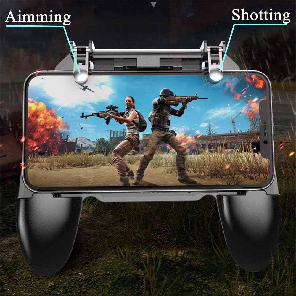 COOBILE Mobile Game Controller for PUBG Mobile Controller L1R1 Mobile Game Trigger Joystick Gamepad for iOS  Android Phone(W10 update)