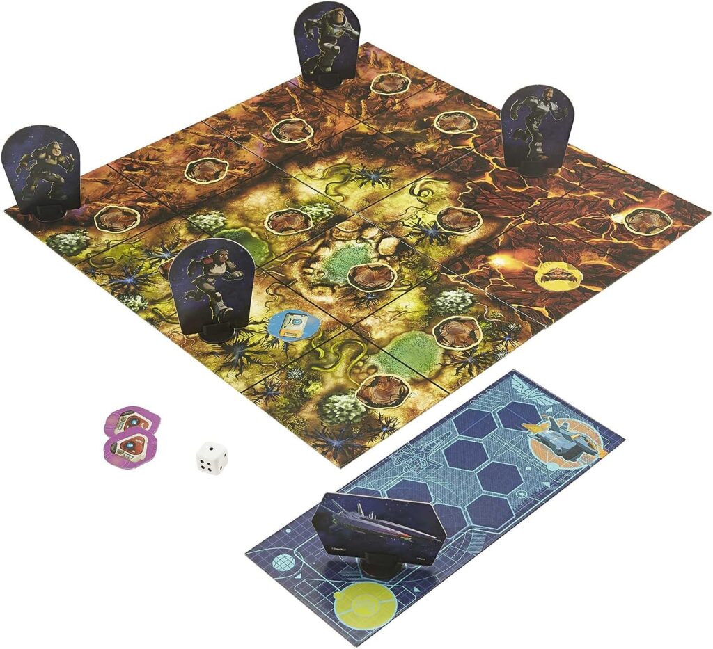 Disney Pixar Lightyear Seeker Squad Board Game 2 Level Play, 2 to 4 Players Cooperative Teamwork, Movie Theme, Gift for Kids and Lightyear Fans Ages 7 Years  Up