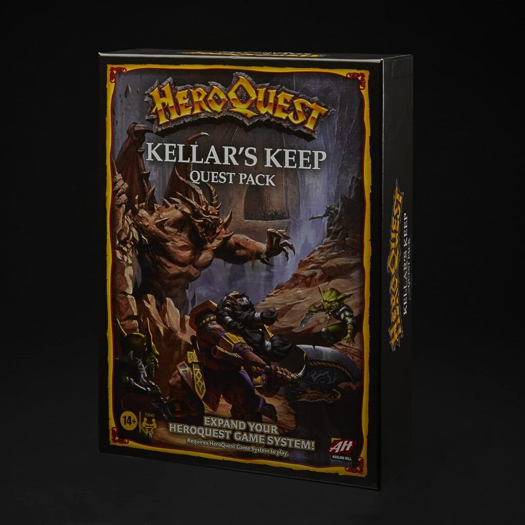 Hasbro Gaming Avalon Hill HeroQuest Kellars Keep Expansion, Dungeon Crawler Board Game for Ages 14 and Up 2-5 Players Requires HeroQuest Game System to Play