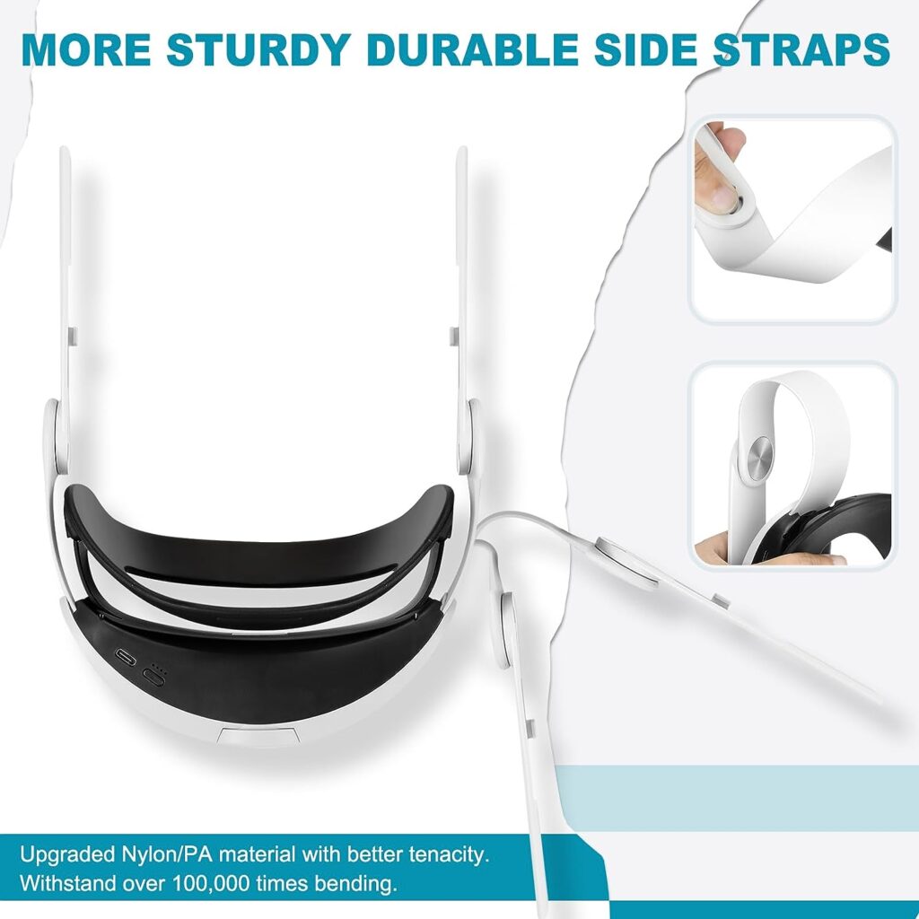 Hurra Head Strap with Battery for Oculus Quest 2, 10000mAh Fast Charging Battery Pack Extend 8H Playtime, Counter Balance Adjustable Elite Strap Replacement Accessories Enhanced Comfort Support in VR