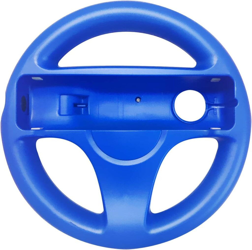 Jadebones 3PCS Blue Pink Green Racing Steering Wheel with Wrist Strap for Wii and Wii U