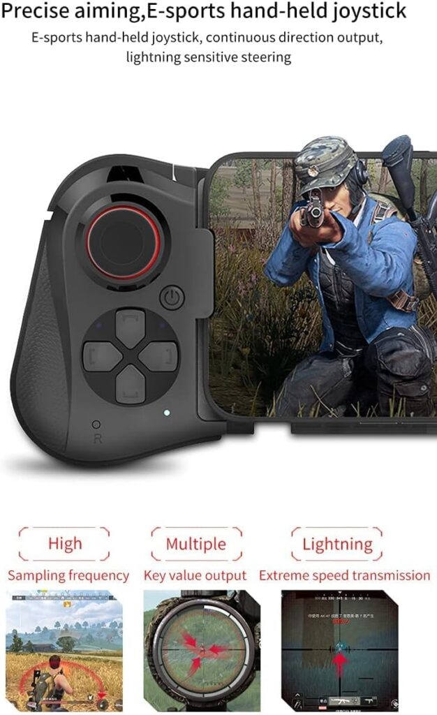 Joso Mobile Game Controller for iPhone, Android, PC, Steam, Direct Play, 15 Hours Playtime, Phone Controller Gamepad Joystick for iPhone 14 13 12 Pro Max, Galaxy S23 S22 Ultra, iPad, Tablet, MFi Games