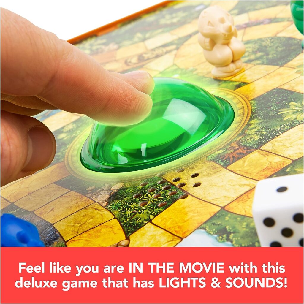 Jumanji Deluxe Game, Immersive Electronic Version of The Classic Adventure Movie Board Game, with Lights and Sounds, for Kids  Adults Ages 8 and up