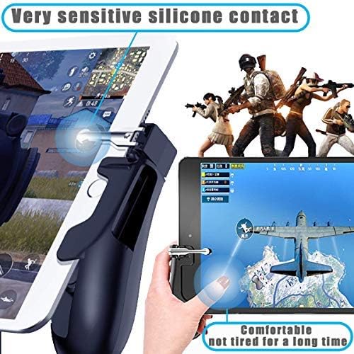 Mobile Game Controller for iPad/Tablets, Sensitive Shoot Aim Gamepad Trigger for PUBG/Knives Out, Handgrip for Tablet  Smartphones