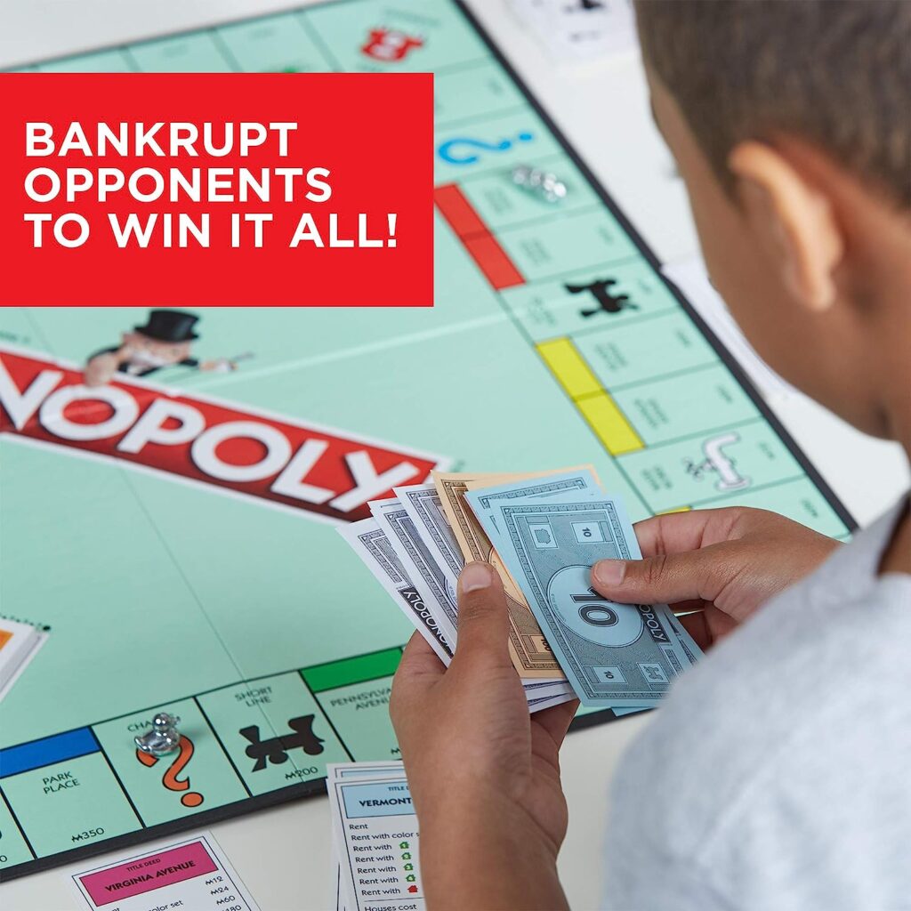 Monopoly Game, Family Board Games for 2 to 6 Players  Kids Ages 8 and Up, Includes 8 Tokens (Token Vote Edition)
