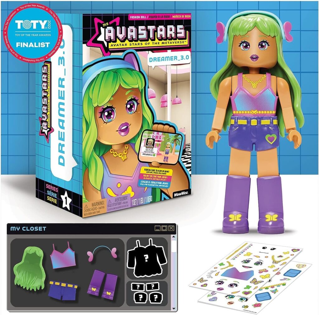 My Avastars Dreamer 3.0 - 11 Fashion Doll with Extra Outfit - Personalize Over 100 Looks