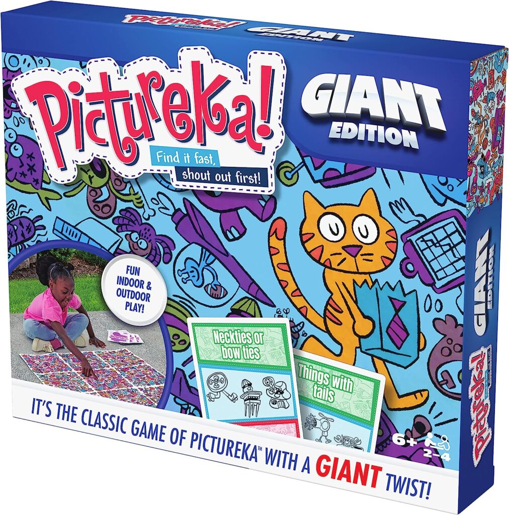 Pictureka! Giant Edition Game for Kids | Family Board Games | Indoor/Outdoor Games | Kids Games | Fun Games with Big Mat  Cards, for Kids Ages 6+