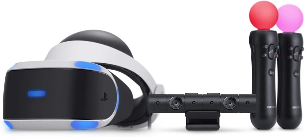 Playstation VR Headset, Camera and Move Twin Pack Controllers (PS4) (Renewed)