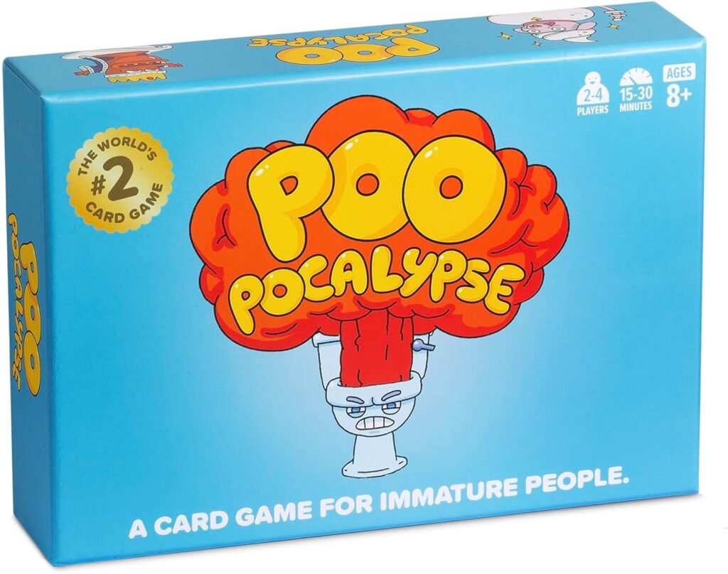 Poo Pocalypse - The Hilarious Card Game for Immature People - Easy and Strategic Family-Friendly Party Game for Adults, Teens  Kids - 2-4 Players