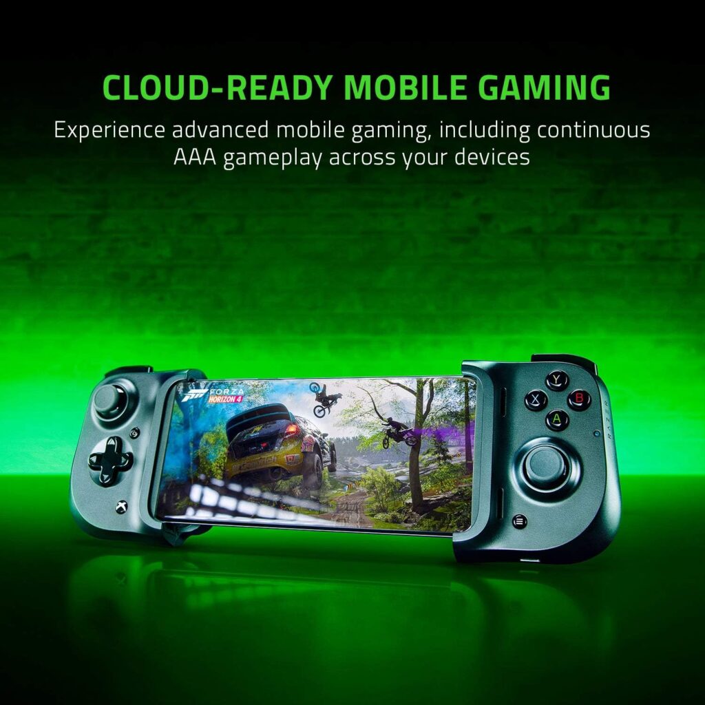 Razer Kishi Mobile Game Controller / Gamepad for Xbox Android USB-C: Game Pass Ultimate, xCloud, Cloud Gaming - Passthrough Charging - Low Latency Phone Controller Grip - Samsung, Pixel,  more