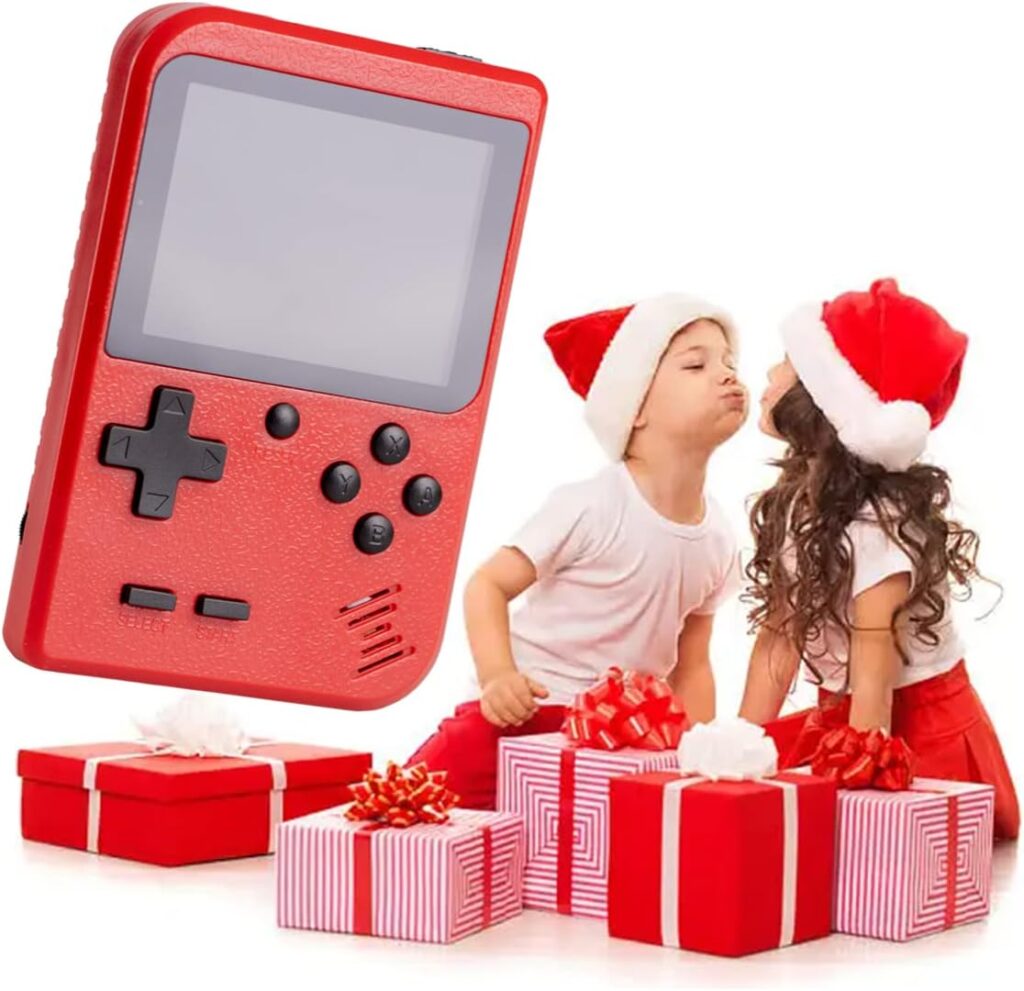 Retro Mini Game Machine,Handheld Game Console with 400 Classical FC Games 2.8-Inch Color Screen Support for TV Output , Gift Birthday for Kids, Adults(GameRed-400)