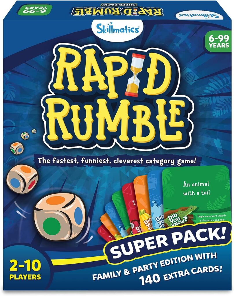 Skillmatics Board Game - Rapid Rumble Super Pack, Family  Party Edition with 140 Extra Cards, Gifts for Kids, Teens  Adults