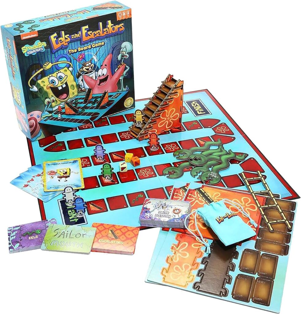 Spongebob Squarepants Eels and Escalators Board Game