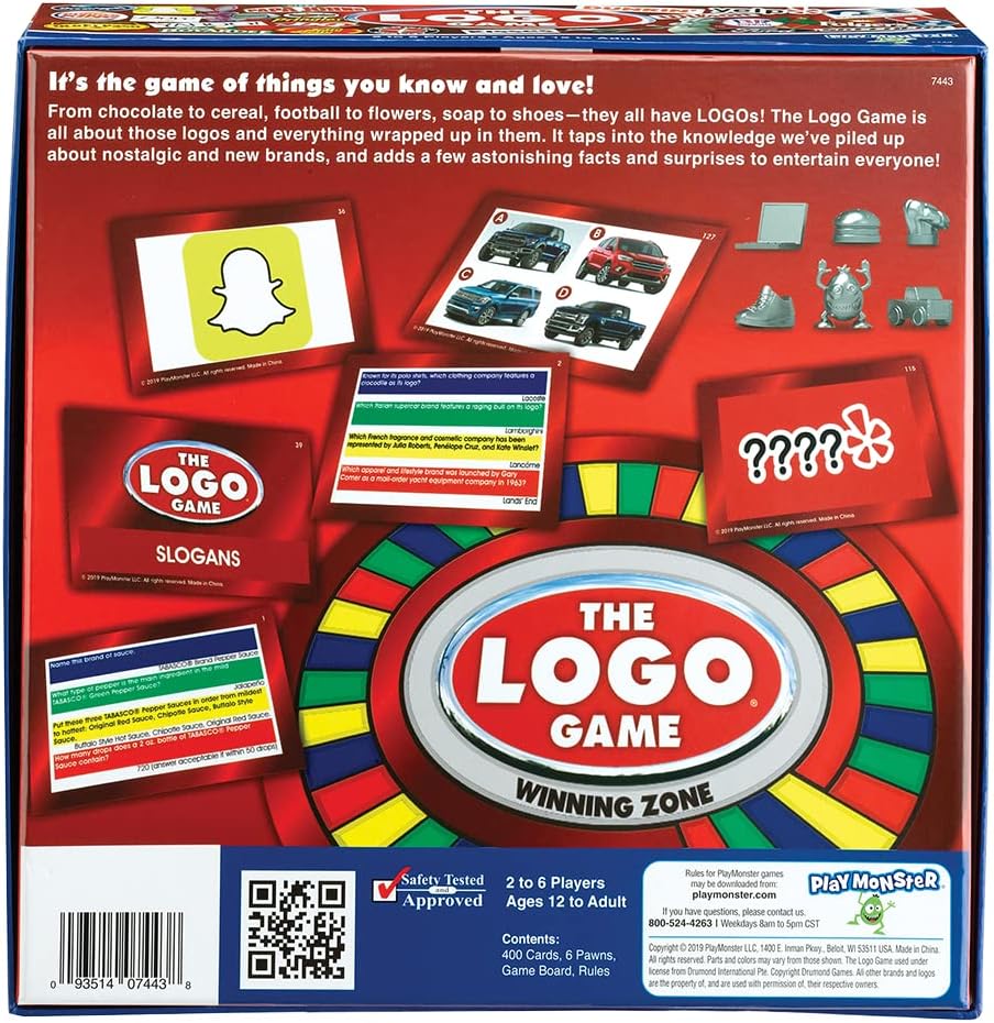 The Logo Game - The Game of Things You Know and Love! - Fun Party Game - Ages 12+ - 2-6 Players
