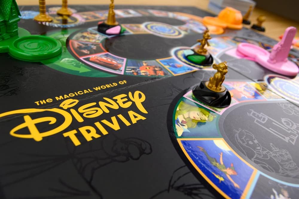The Magical World of Disney Trivia — 2,000 Questions — Special Cards for Children to Play! — Features Disney and Pixar Sketch Art and 3D Board Elements — Collectible —8 Players, Ages 6+
