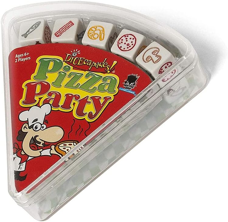University Games Pizza Party Dice Fast  Frantic Dice Game for Kids ,2 player